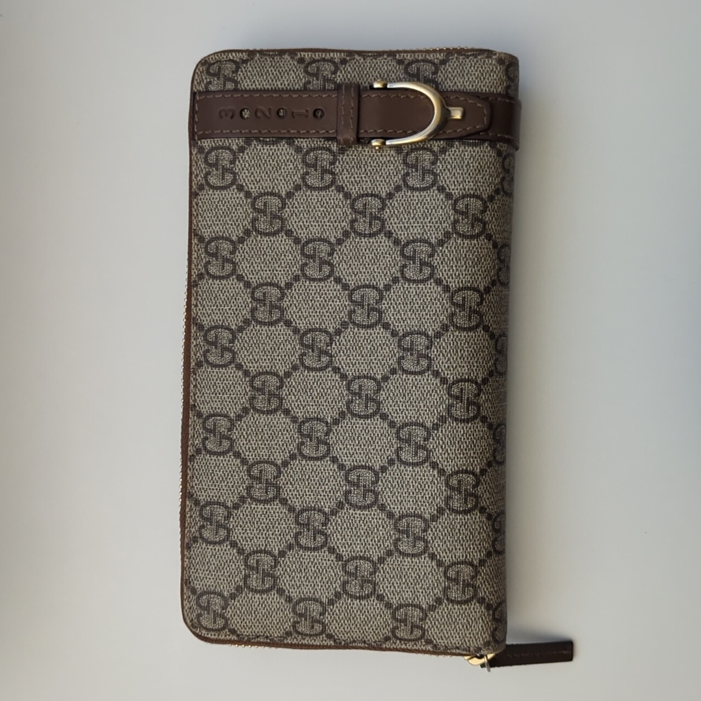 Gucci GG Supreme Canvas Wallet - Brown